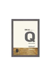 nielsen Quadrum A4 Wooden Picture Frame With Protective Glass Front in Mid Grey - thumbnail 1