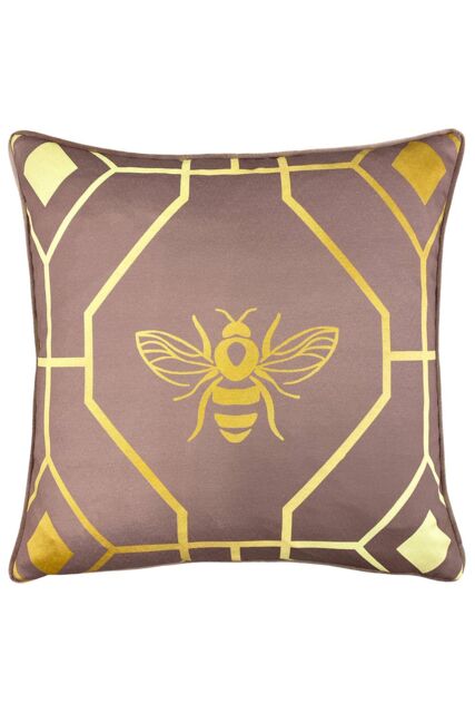 Furn Bee Deco Geometric Piped Cushion in Pink - Size: 43 cm x 43 cm - image 1