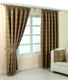 Homescapes Aztec Jacquard Curtain Tie Back Pair in Gold - thumbnail 5