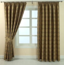 Homescapes Aztec Jacquard Curtain Tie Back Pair in Gold - thumbnail 2