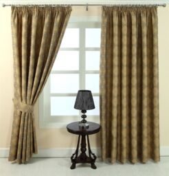 Homescapes Aztec Jacquard Curtain Tie Back Pair in Gold - thumbnail 3