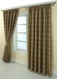 Homescapes Aztec Jacquard Curtain Tie Back Pair in Gold - thumbnail 4