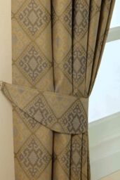 Homescapes Aztec Jacquard Curtain Tie Back Pair in Gold