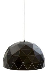 Orsina Large Black & Copper Dome Pendant Light, Matte Black Geometric Hanging Light, Steel Pendant Lamp - thumbnail 3