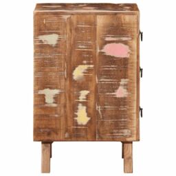 Berkfield Home Bedside Cabinet 37x32x50 cm Solid Wood Reclaimed - Size: 37 x 32 x 50 cm - thumbnail 3