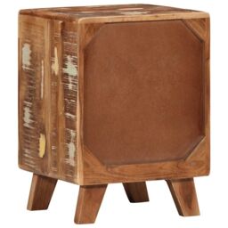 Berkfield Home Bedside Cabinet 37x32x50 cm Solid Wood Reclaimed - Size: 37 x 32 x 50 cm - thumbnail 4