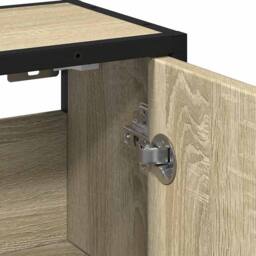 Berkfield Home Bathroom Mirror Cabinet Sonoma Oak 65x20x60 cm Engineered Wood in Light Beige - Size: 65 x 20 x 60 cm - thumbnail 9