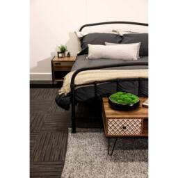 Lemon Pavilion Furniture 4.6 Feet Halston Double Bed - Metal - L200 x W146 x H113 cm - Black - thumbnail 5