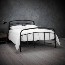 Lemon Pavilion Furniture 4.6 Feet Halston Double Bed - Metal - L200 x W146 x H113 cm - Black - thumbnail 2