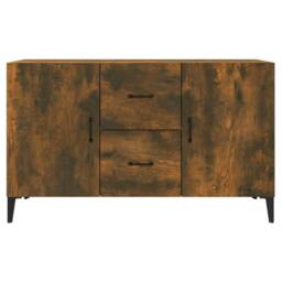 Berkfield Home Sideboard Smoked Oak 100x36x60 cm Engineered Wood in Brown - Size: 100 x 36 x 60 cm - thumbnail 5