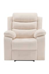 More4Homes Boston Manual Recliner Fabric 1+2 Seater Sofa Set w Drinks Console in Beige - thumbnail 7