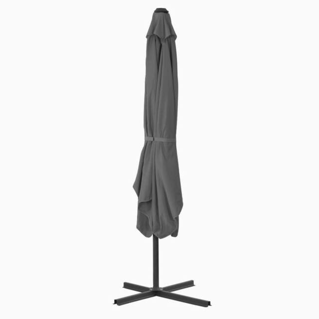 Berkfield Home Outdoor Parasol with Steel Pole 250x250 cm Anthracite in Charcoal - image 1