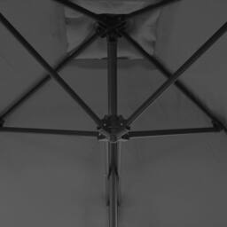 Berkfield Home Outdoor Parasol with Steel Pole 250x250 cm Anthracite in Charcoal - thumbnail 4