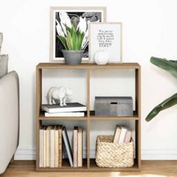 Berkfield Home Room Divider Bookcase Artisan Oak 69.5x29x69.5 cm Engineered Wood in Brown - thumbnail 2