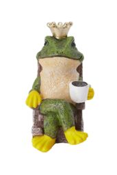H&O Direct Frog Prince Figurine Resin Tabletop Ornament in Green - thumbnail 3