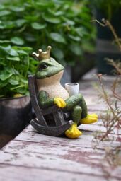H&O Direct Frog Prince Figurine Resin Tabletop Ornament in Green - thumbnail 6