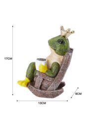 H&O Direct Frog Prince Figurine Resin Tabletop Ornament in Green - thumbnail 2