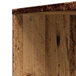 Berkfield Home Narrow Bathroom Cupboard with Wheels Old Wood Engineered Wood in Brown - thumbnail 9