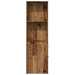 Berkfield Home Narrow Bathroom Cupboard with Wheels Old Wood Engineered Wood in Brown - thumbnail 4
