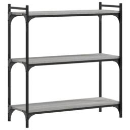 Berkfield Home Bookcase 3-Tier Grey Sonoma 80x30x86 cm Engineered Wood - Size: 80 x 30 x 86 cm - thumbnail 1