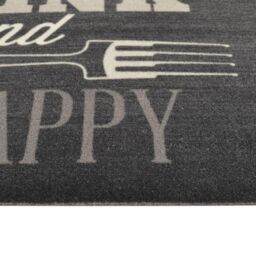 Berkfield Home Kitchen Rug Washable Kitchen Black 45x150 cm Velvet - thumbnail 4