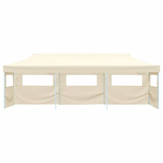 Berkfield Home Folding Pop-up Party Tent with 5 Sidewalls 3x9 m Cream in Beige - image 1