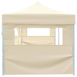 Berkfield Home Folding Pop-up Party Tent with 5 Sidewalls 3x9 m Cream in Beige - thumbnail 3