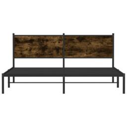 Berkfield Home Metal Bed Frame without Mattress Smoked Oak 180x200 cm Super King in Brown - thumbnail 5