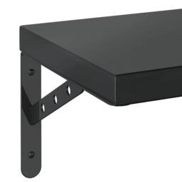 Berkfield Home Wall Shelves 2 pcs 100x23.5 cm Black Stainless Steel - thumbnail 8