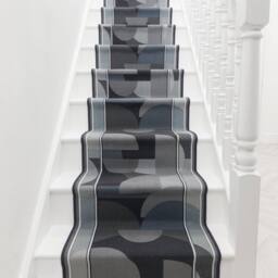 runrug Stair Runner Carpet - Durable, Non-Slip, 5.4mm - 'Malis' in Dark Grey - Size: 80 cm x 450 cm - thumbnail 3