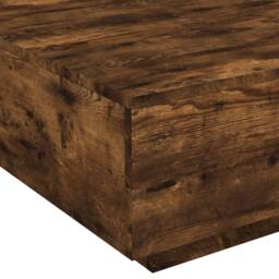 Berkfield Home Modern Coffee Table Smoked Oak 80x80x31 cm Engineered Wood in Brown - Size: 80 x 80 x 31 cm - thumbnail 8