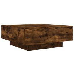 Berkfield Home Modern Coffee Table Smoked Oak 80x80x31 cm Engineered Wood in Brown - Size: 80 x 80 x 31 cm - thumbnail 3