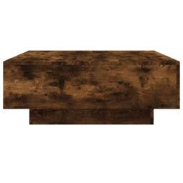 Berkfield Home Modern Coffee Table Smoked Oak 80x80x31 cm Engineered Wood in Brown - Size: 80 x 80 x 31 cm - thumbnail 5