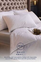 Snuggledown 1 Pack Retreat Hungarian Goose Down Soft Support Pillows in White - thumbnail 4