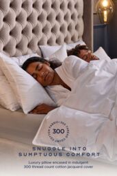 Snuggledown 1 Pack Retreat Hungarian Goose Down Soft Support Pillows in White - thumbnail 2