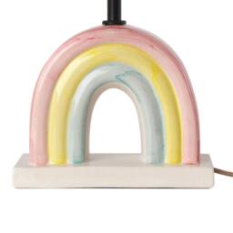 Wyld and Coco Table Lamp - Multicolour Ceramic Rainbow Base with Drum Shade - thumbnail 6