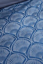 Catherine Lansfield 'Art Deco Pearl' Duvet Set in Navy - Size: Double - thumbnail 5