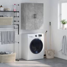 Berkfield Home Wall Mounted Cabinet Concrete Grey 69.5x34x90 cm - thumbnail 2