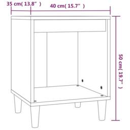 Berkfield Home Bedside Cabinet Grey Sonoma 40x35x50 cm - Size: 40 x 35 x 50 cm - thumbnail 8