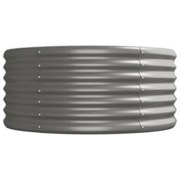 Berkfield Home Garden Raised Bed Powder-coated Steel 440x80x36 cm Grey - Size: 440 x 80 x 36 cm - thumbnail 4