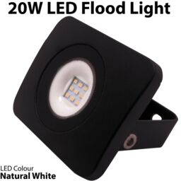 Loops PREMIUM Slim Outdoor 20W LED Floodlight Bright Security IP65 Waterproof Light - thumbnail 2