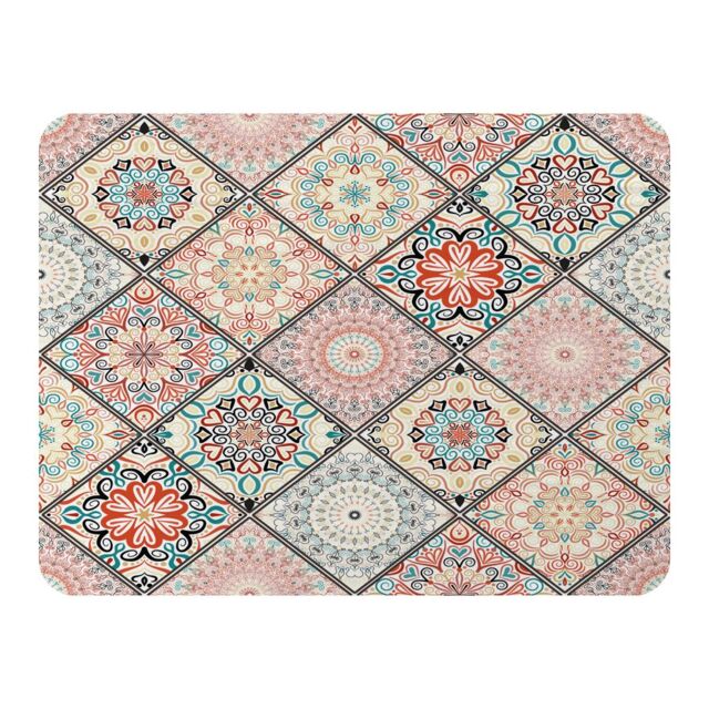 Benjamin Tate Design Luxury Oriental Tile Blanket in Natural - Size: 120 cm x 150 cm - image 1