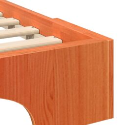 Berkfield Home Floor Bed Frame Brown 90 x 220 cm Wood - thumbnail 9