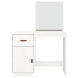 Berkfield Home Dressing Table White 95x50x134 cm Solid Wood Pine - Size: 95 x 50 x 134 cm - thumbnail 6