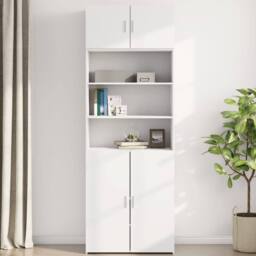 Berkfield Home Wall Cabinet White 80x42.5x40 cm Engineered Wood - thumbnail 3