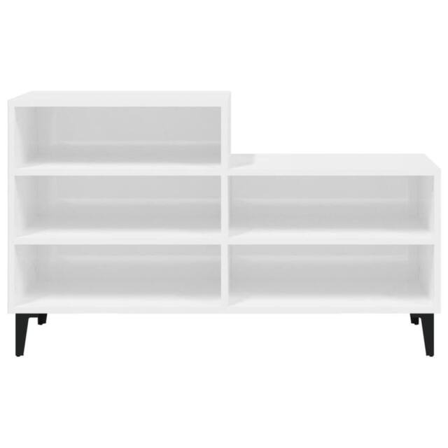 Berkfield Home Shoe Cabinet High Gloss White 102x36x60 cm Engineered Wood - Size: 102 x 36 x 60 cm - image 1