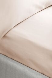 Bianca 400 Thread Count Cotton Sateen 36cm Depth Sheet in Natural - Size: King Fitted