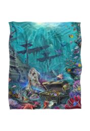 JQ Licensing En Aquatic Realm Mermaid Silky Touch Super Soft Throw Blanket 152 X 127 cm in White - thumbnail 1