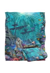 JQ Licensing En Aquatic Realm Mermaid Silky Touch Super Soft Throw Blanket 152 X 127 cm in White - thumbnail 2