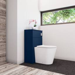 Balterley Contemporary Compact WC Toilet Unit 500mm, Dark Blue - thumbnail 4